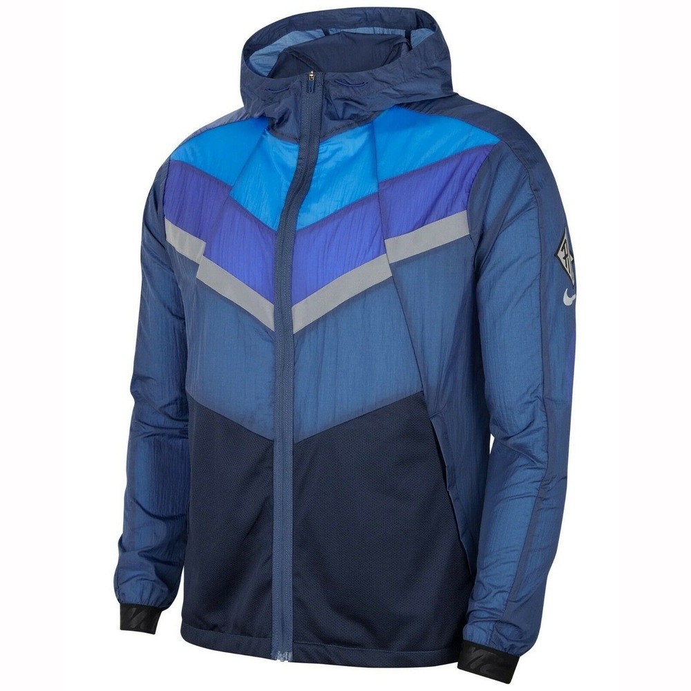 Men's Nike Running Wild Run Windrunner Jacket Blue Colorblock Mens XL